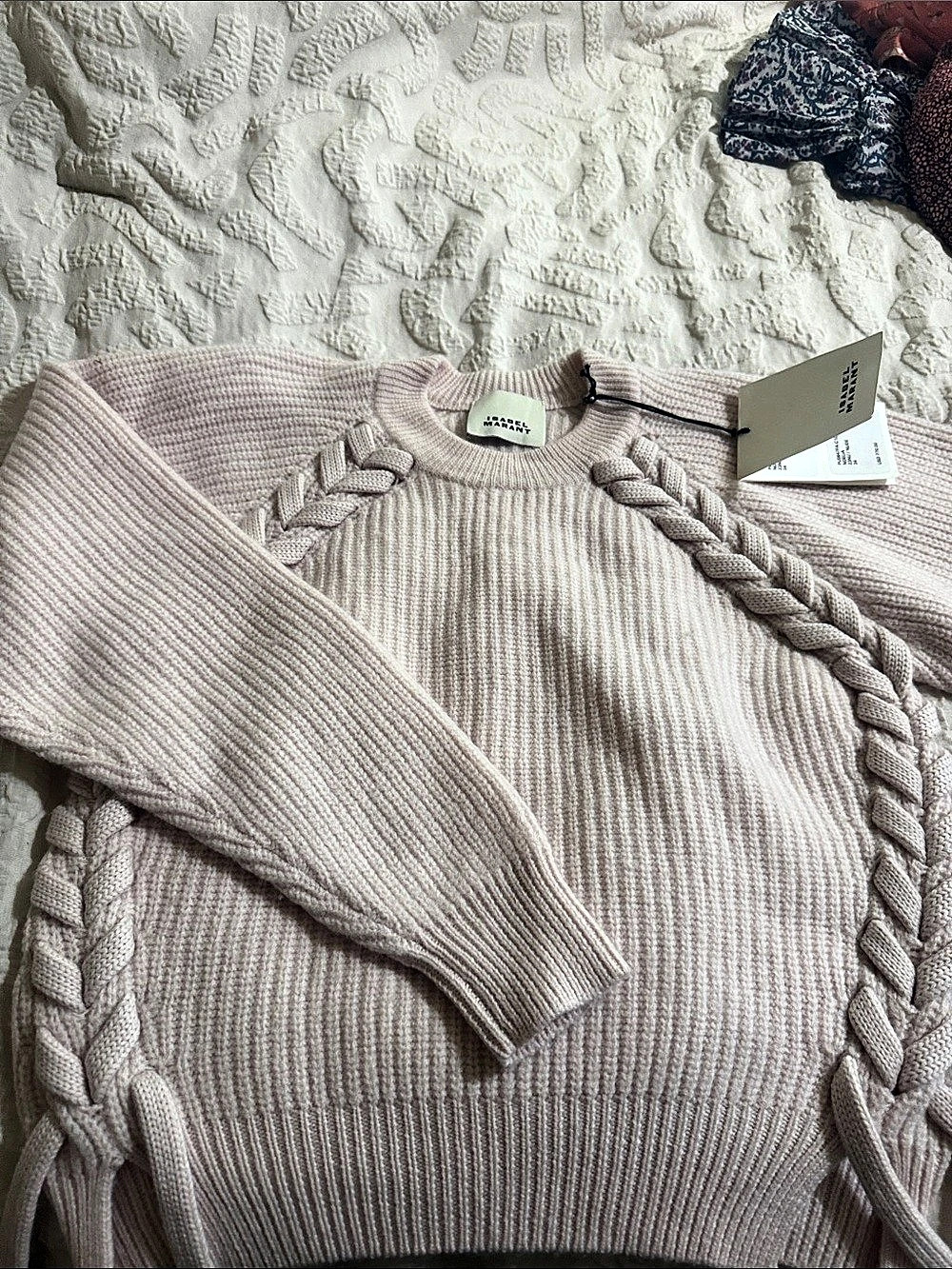 Isabel Marant Noelia Merino Wool Sweater Pink Medium